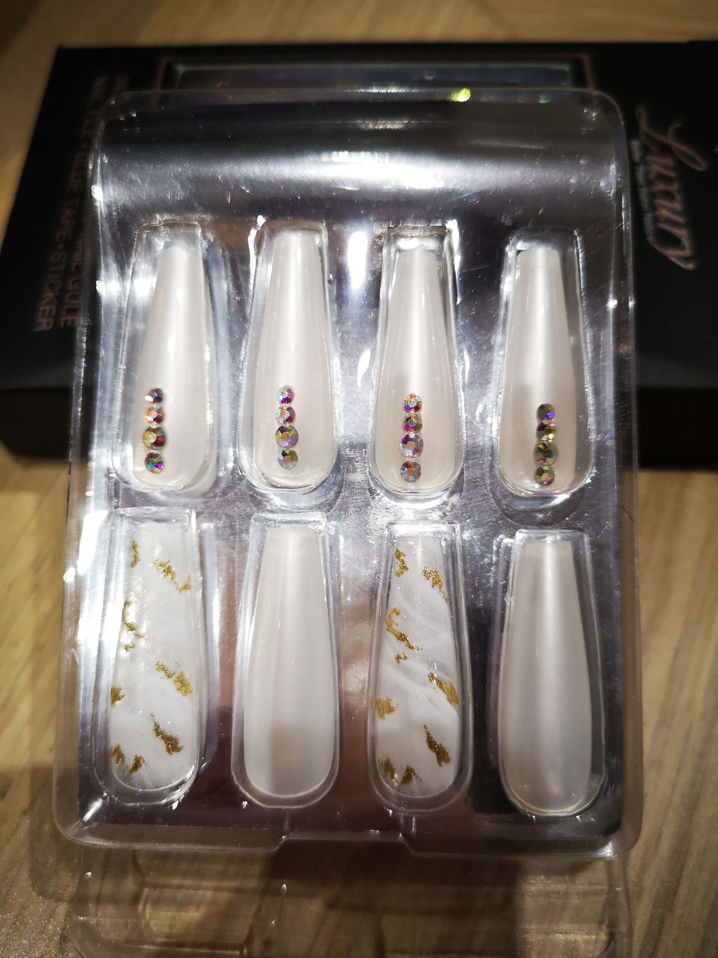 Joyme Finished Nail Beauty Long Ballet Nail Stickers 30 Pieces Delivery Tool For Free