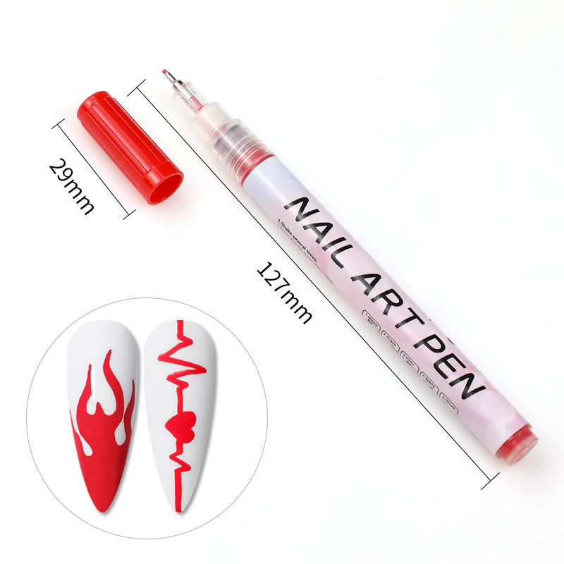 Nail Art Enhancement Acrylic Pigment Paint Pen DIY Modeling Cable