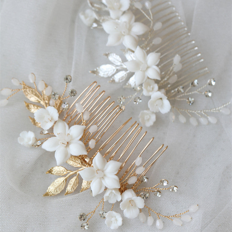 Bridal Headwear Beautiful Rhinestone Beaded Accessories Hair Comb