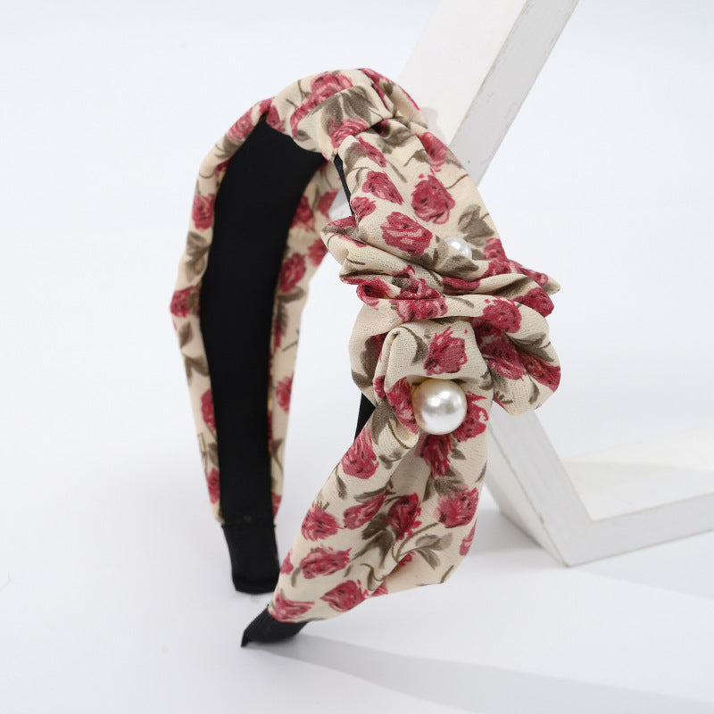 French Knotted Wide Brimmed Hair Hoop For Women