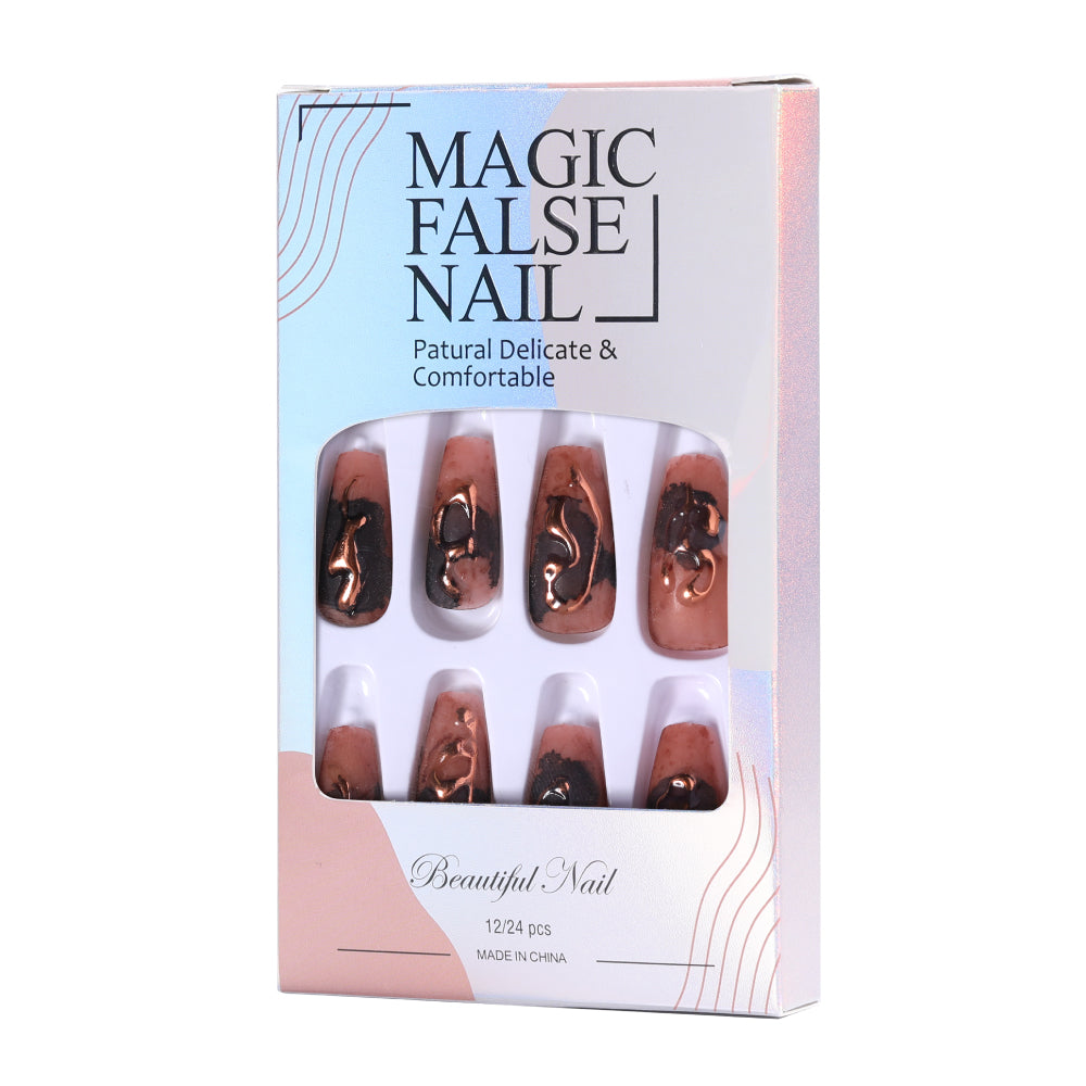 Magic False Nail Patches Hand Wearing Art