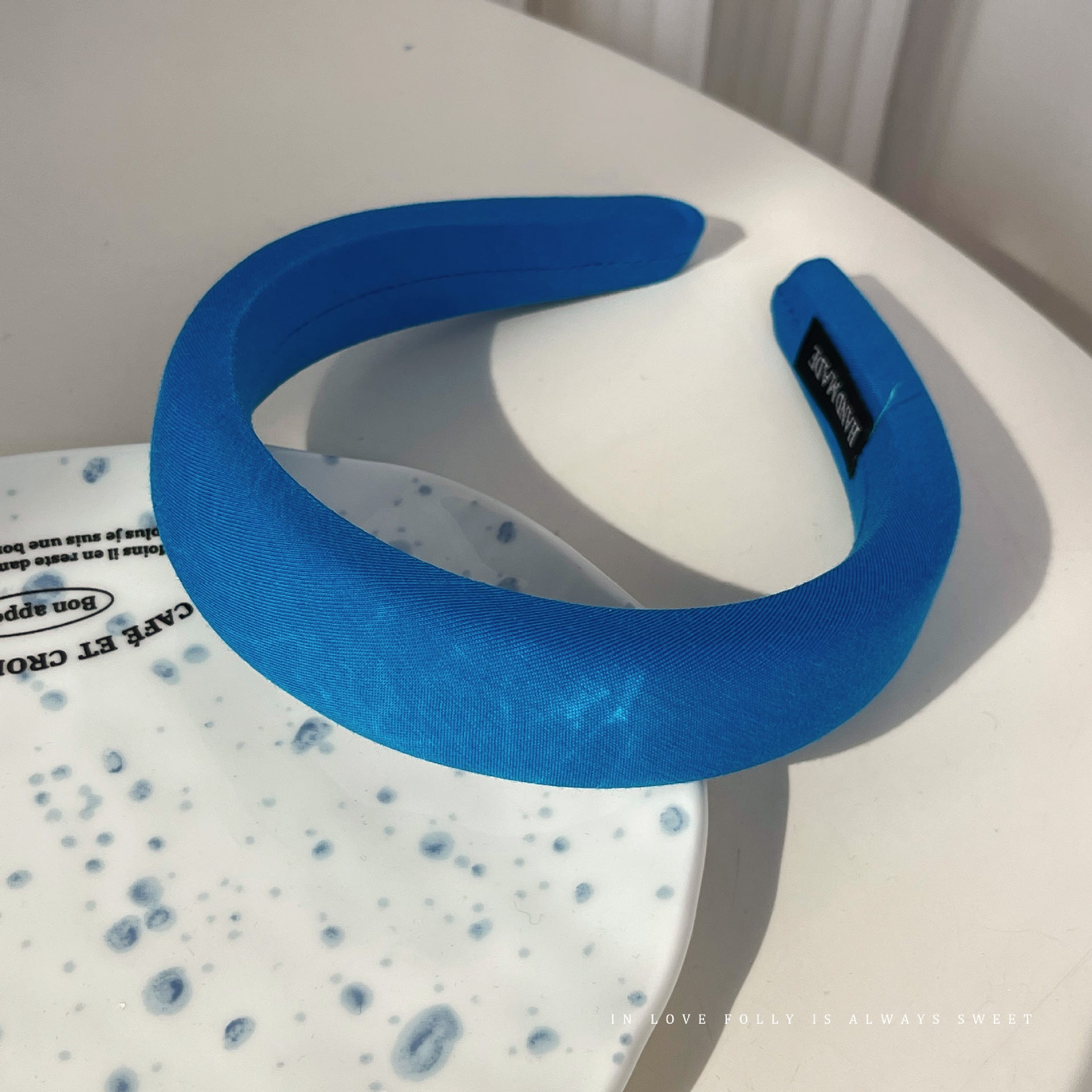 Blue Color Classic Style Headband Female High Skull Top Non-slip Hairpin