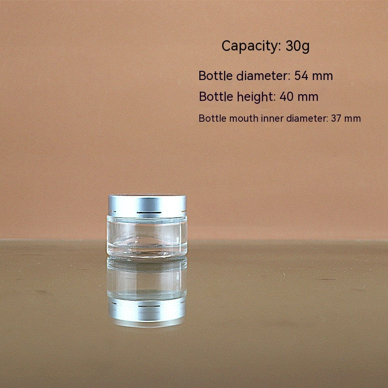Transparent Face Cream Bottle Glass Cosmetics