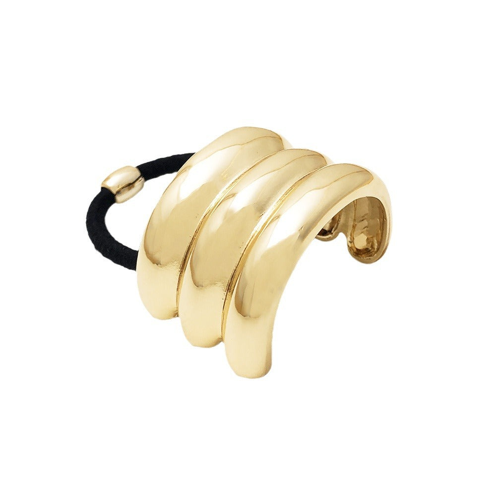 U-shaped Rough Rubber Band Round Head Rope Female High-grade Alloy