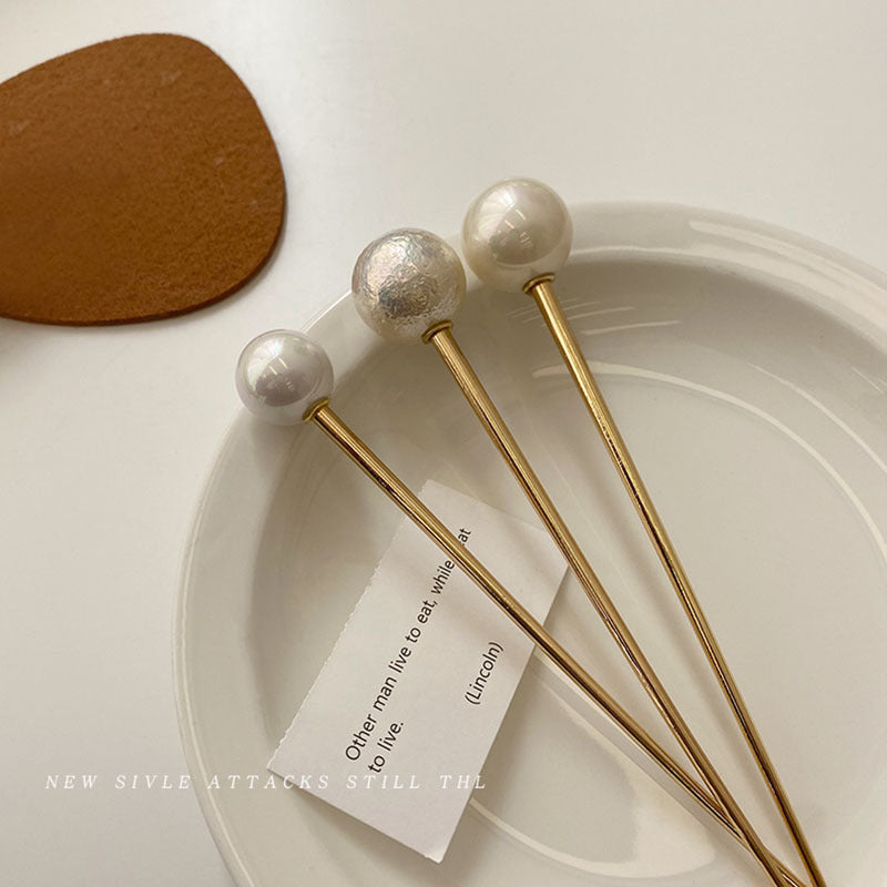 All-match Temperament Metal Pearl Hairpin