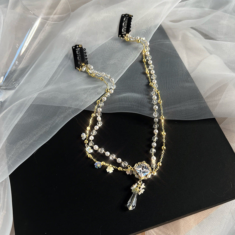 Simple Alloy Chain Gold Forehead Pendant