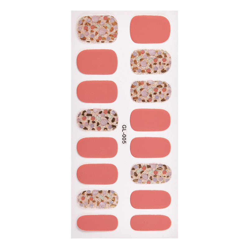 GL-007 Gilding Cat's Eye Letter Color YouNail Sticker