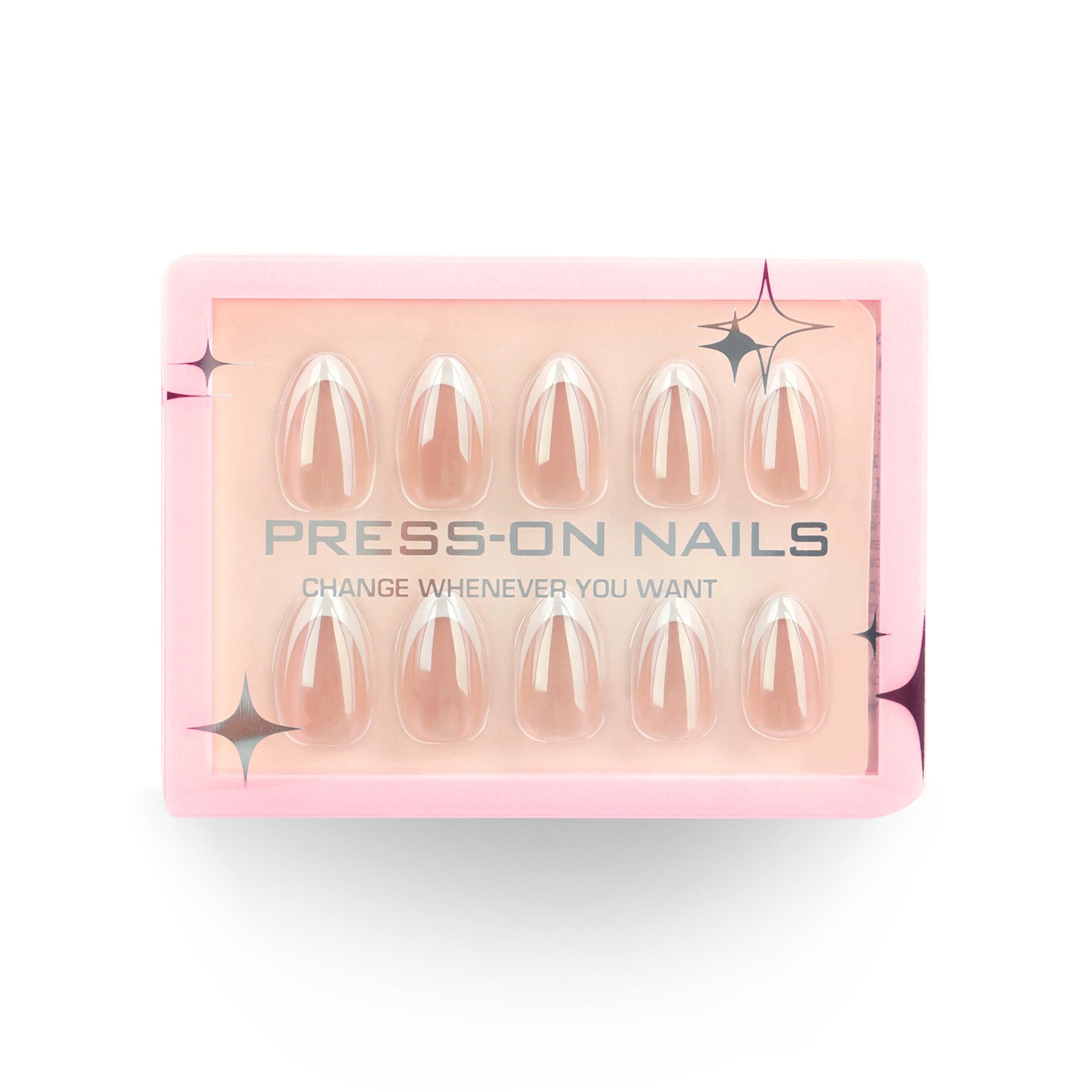 Press On Nails Solid Color Short Almond-shaped Nail Tips 30 Pieces High-end