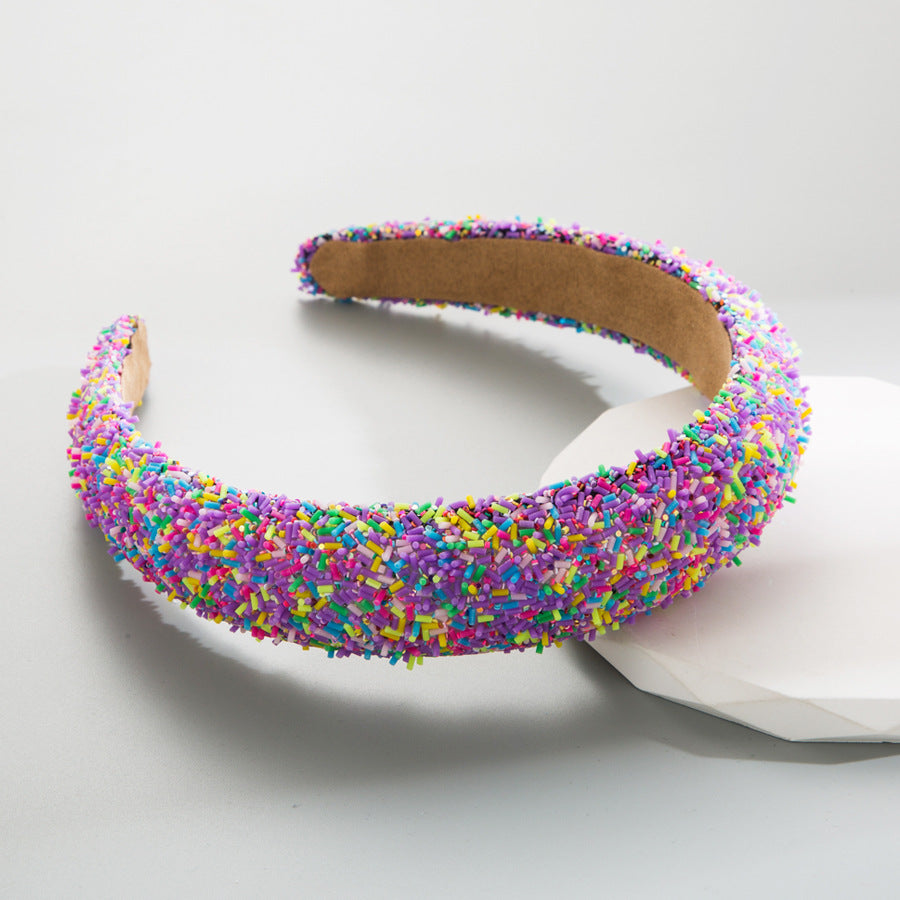 Sponge Fashion Wide-brimmed Headband Girls All-match