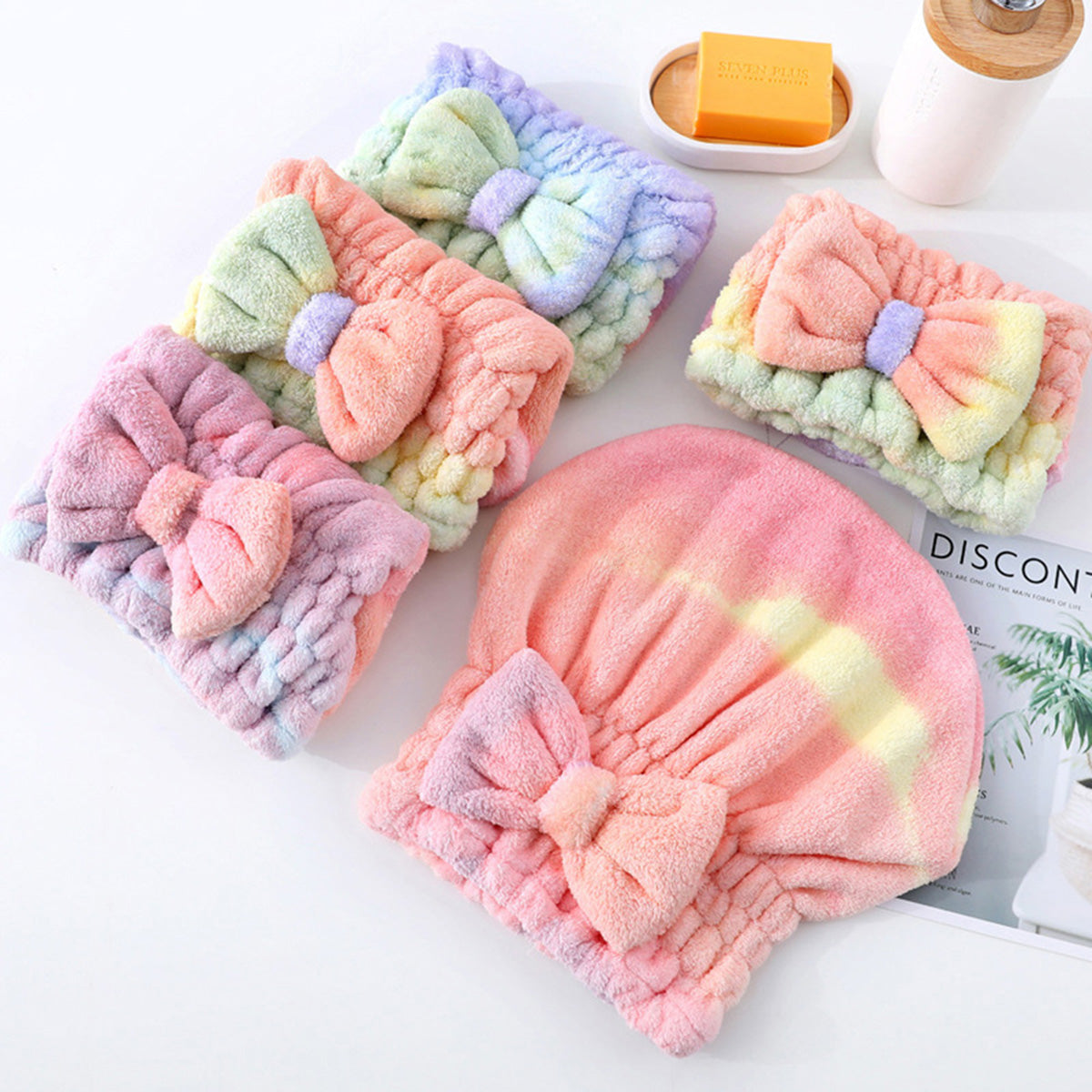 Absorbent Thickening Cute Princess Shampoo Dry Hair Towel Coral Fleece Soft Dry Hair Hat