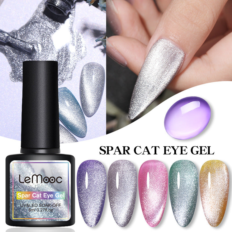Lemooc Smoothie Light Moonstone Nail Polish Glue Snow Light Wide Cat Eye Glue