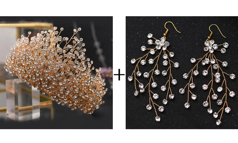 Bridal Headdress Handmade Exquisite Crystal Crown