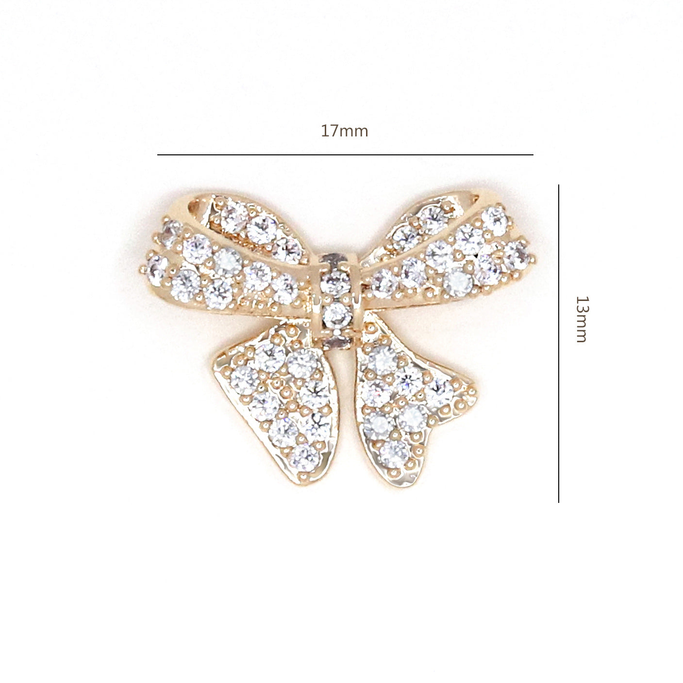 Climate Flowers Bow Zircon Nail Ornament Zircon