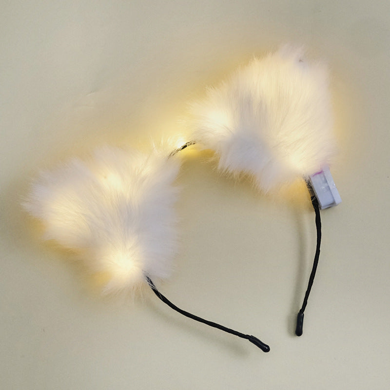 Japanese Luminous Plush Fox Ear Hair Hoop