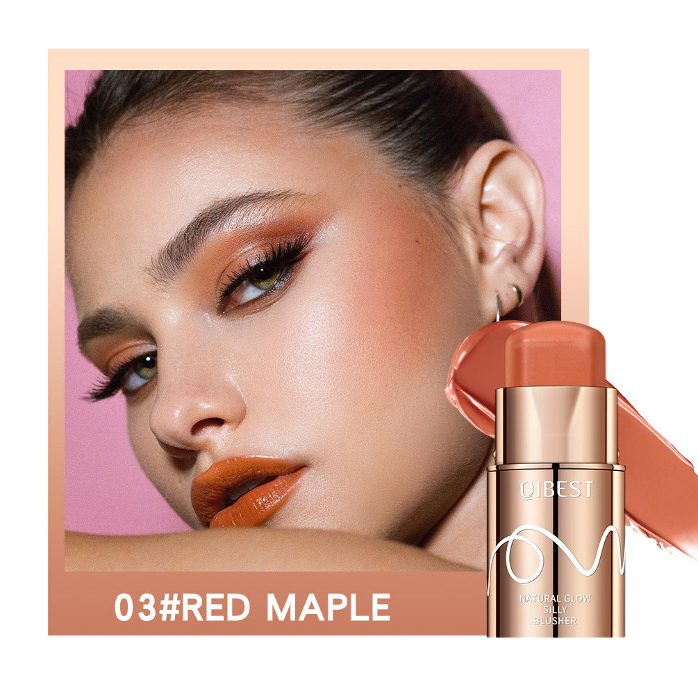 Qibest Silky Blush Stick Brightening Color Rendering