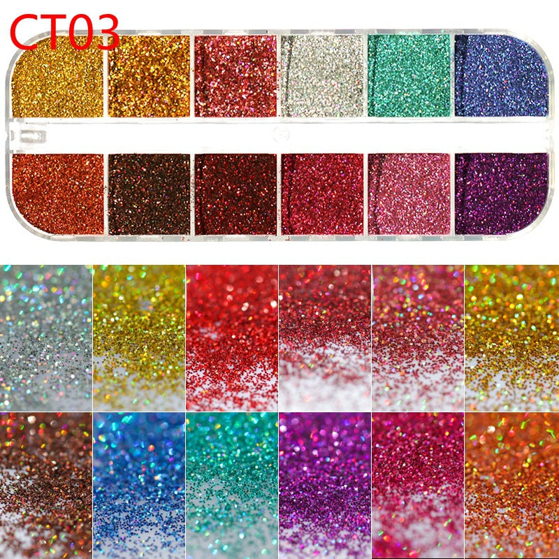 Nail Art Bright Powder Laser Symphony Candy Paper Nail Sticker