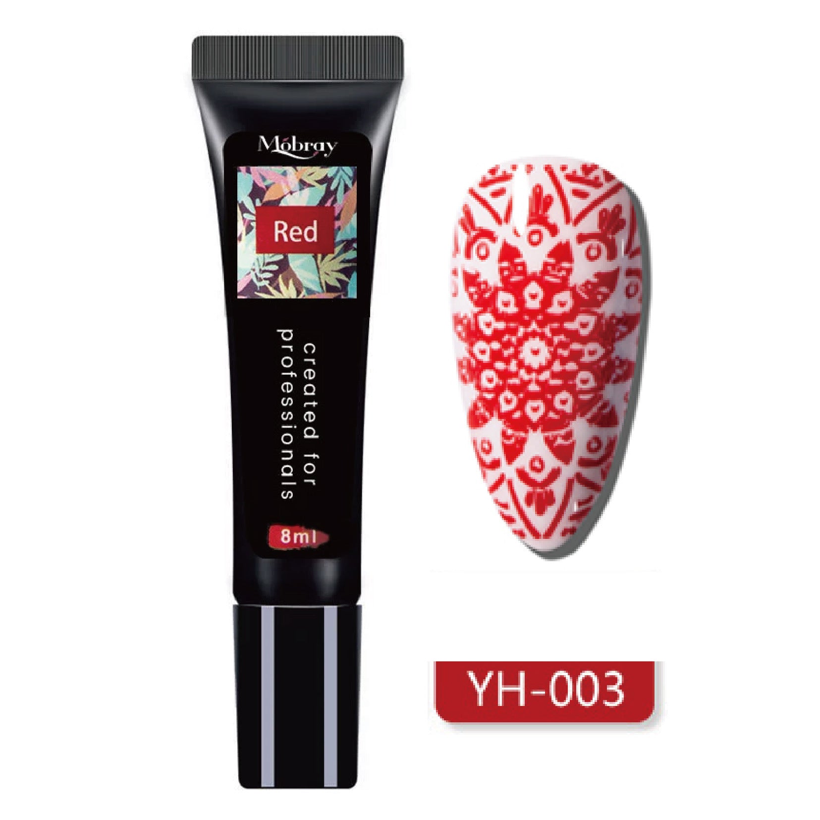 Mobray Manicure Printing Glue Hose Steel Plate Transfer UV Polish Phototherapy Plastic 25 Colors