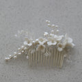 Hard Porcelain Floral Bridal Hair Comb