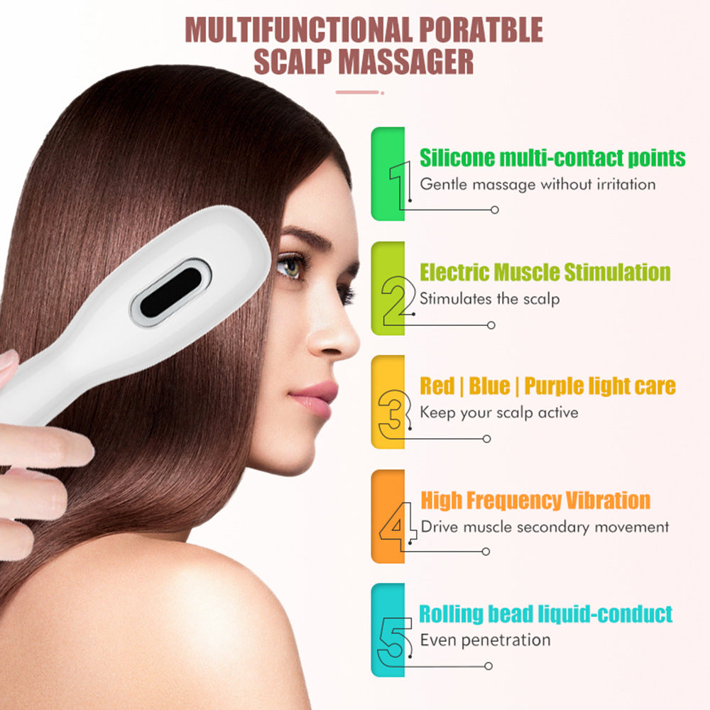 High Frequency Import Color Light Hair Care Micro Current Massage Comb