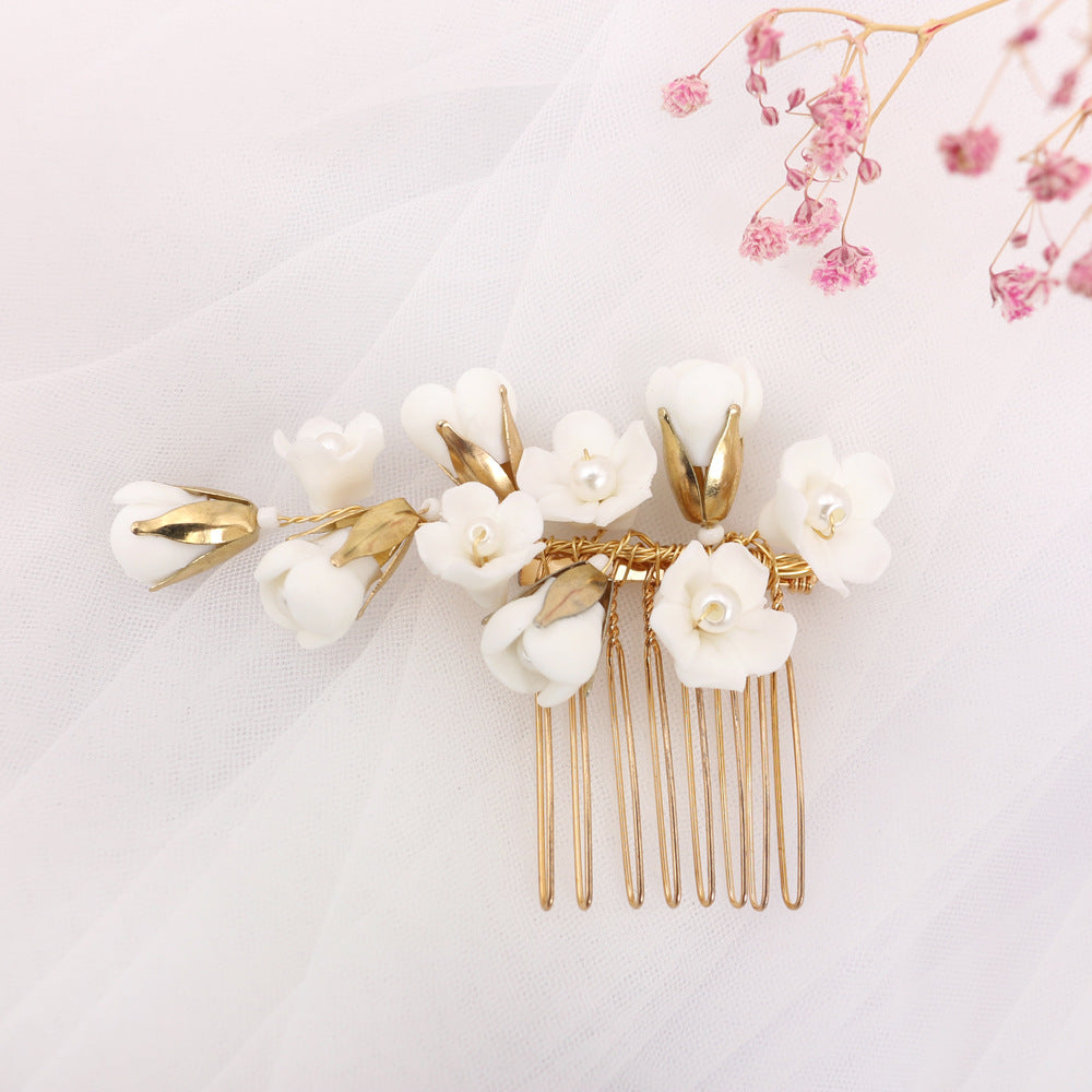 Handmade Pearl Bridal Hair Comb
