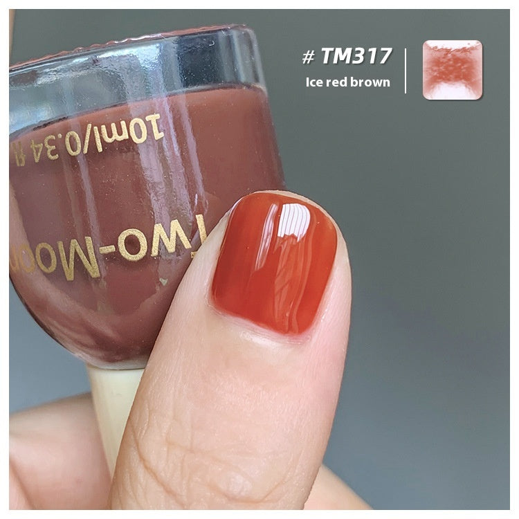 Two-Moons Summer Nail Polish Baking-free Non-tearing Jelly Juicy Grape Amber Strawberry Chopsticks