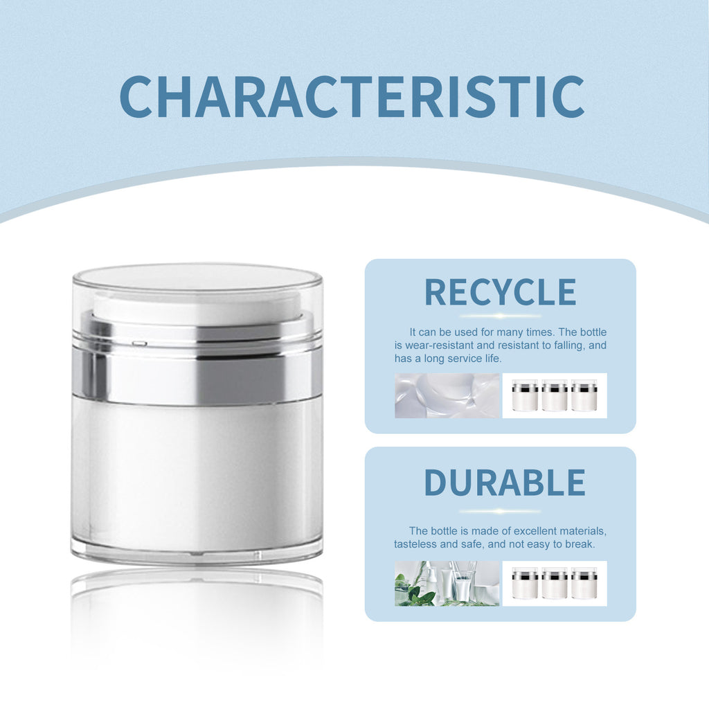 Acrylic Press Vacuum Lotion Plain Cream Bottle