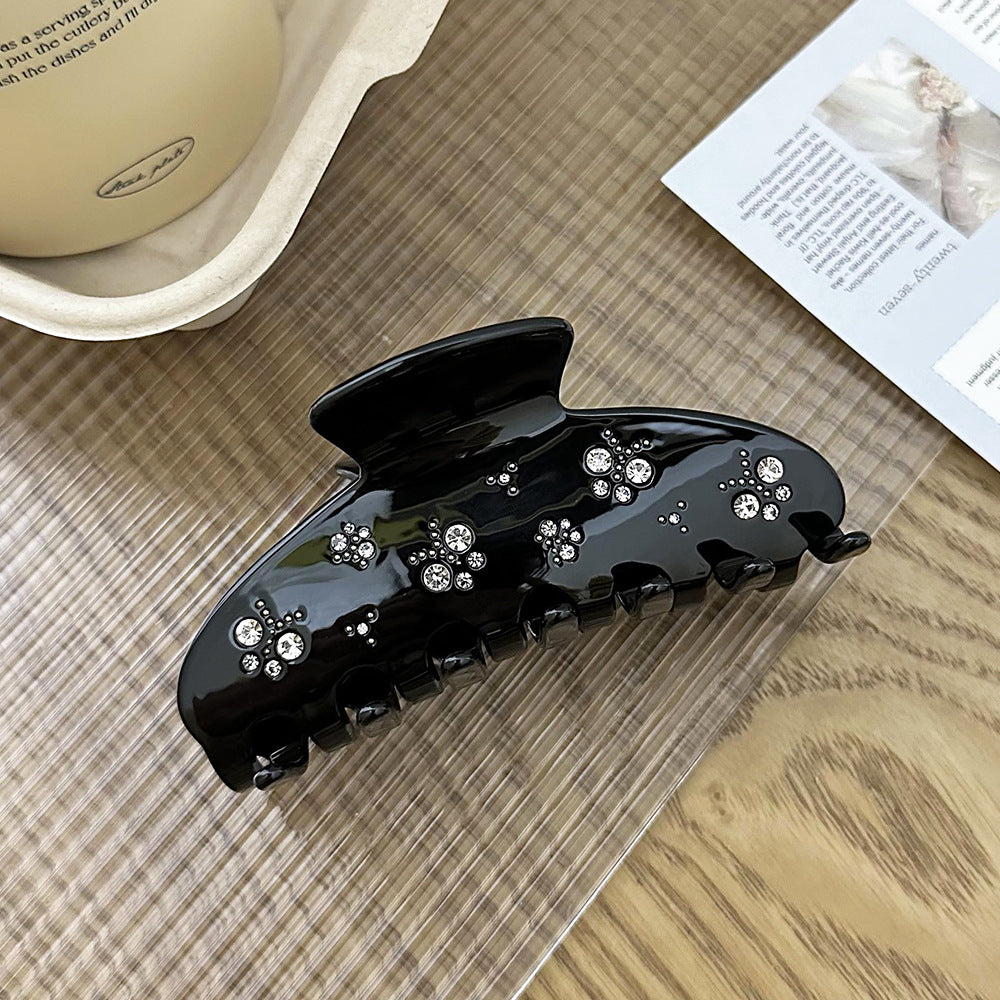 Real Acetic Acid Grip Night Elf Rhinestone Butterfly French Diamond Shark Clip