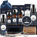 Care Roller Beard Care Balsam Comb Brush Pogonotomy Scissors Set