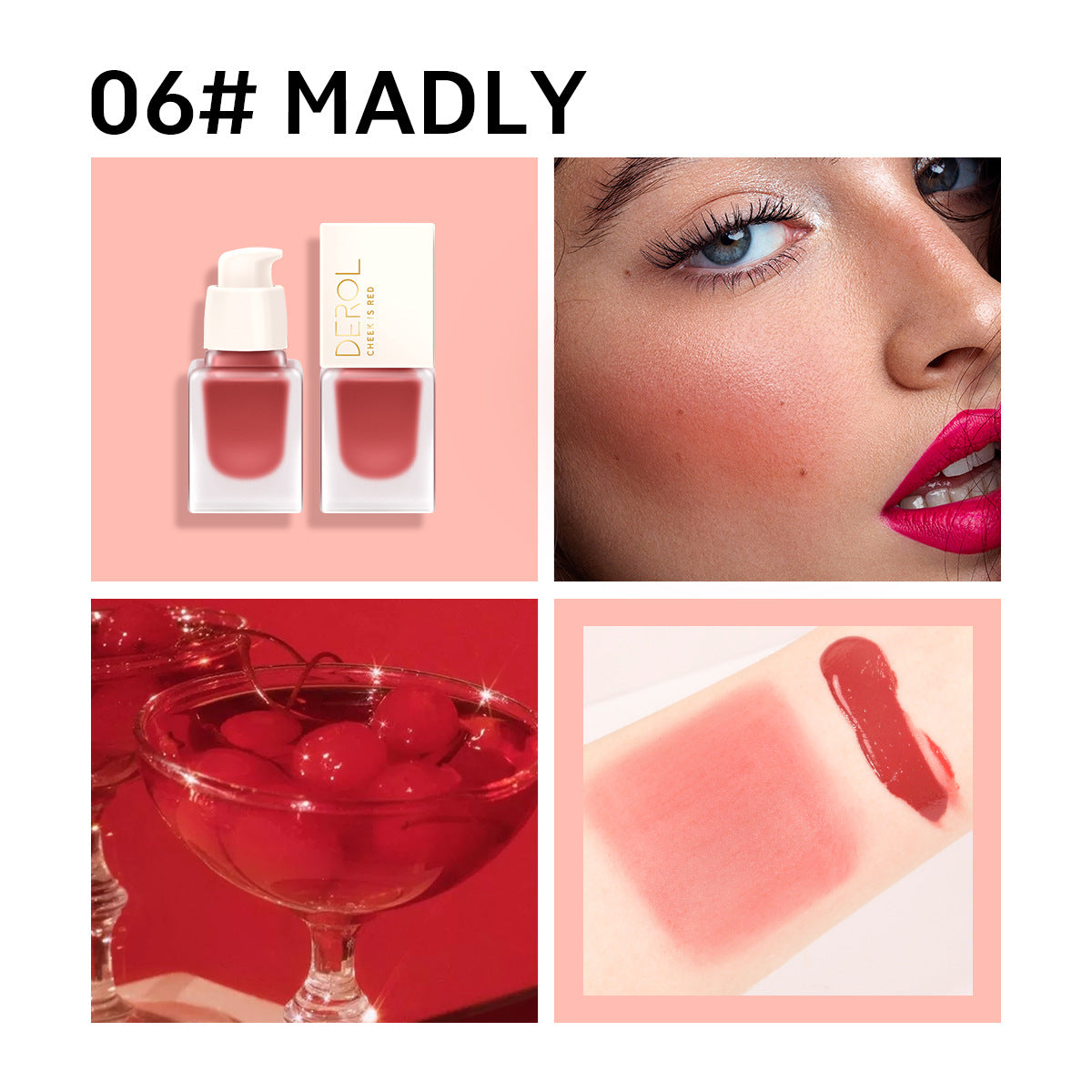 Derol Makeup Moisturizing Repair Brightening Look Natural Nude Makeup Blush