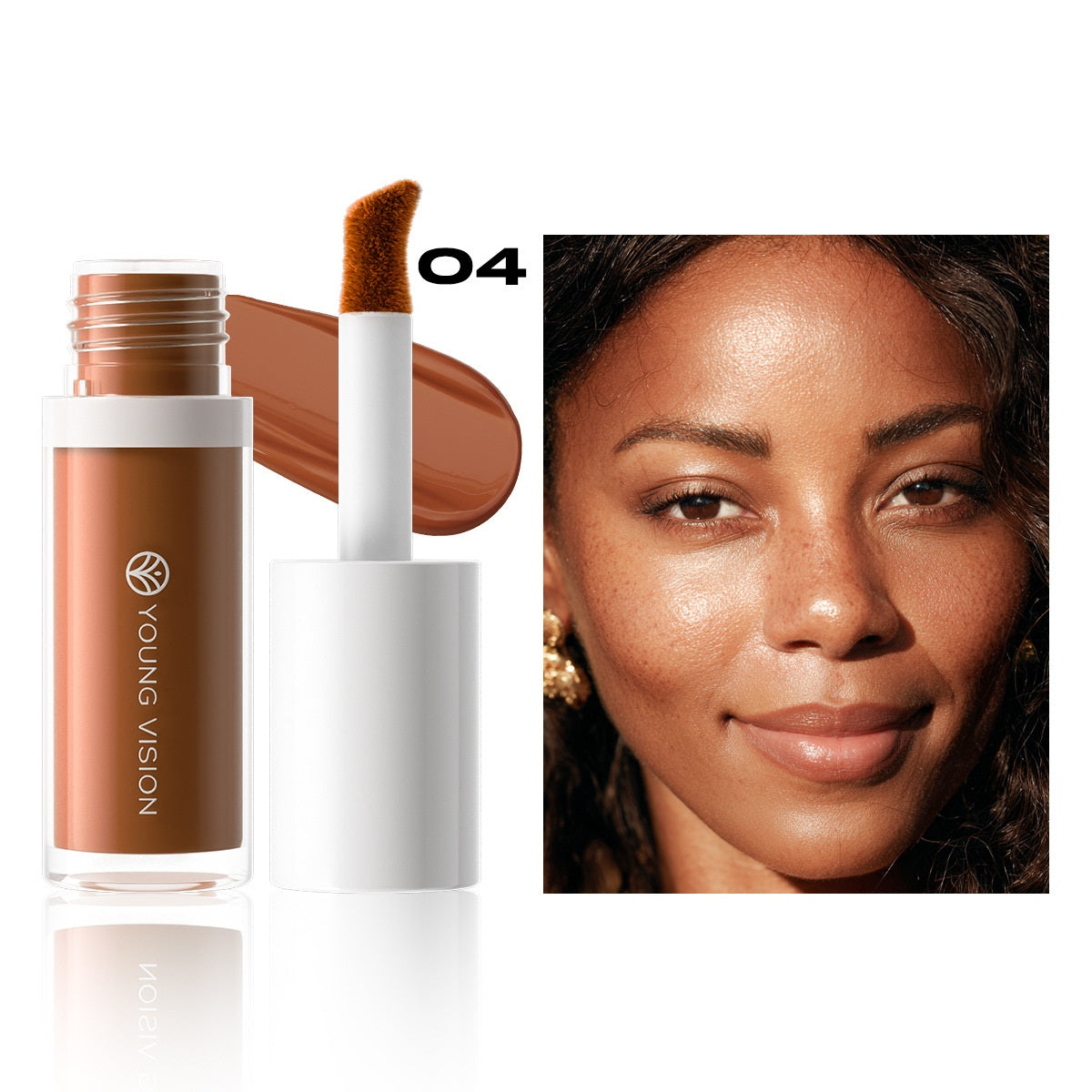 Three-dimensional Nose Shadow Multifunctional Horseshoe Brush Head Contour Liquid