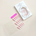 Wear Electroplated White Edge French Simplicity Nail Stickers