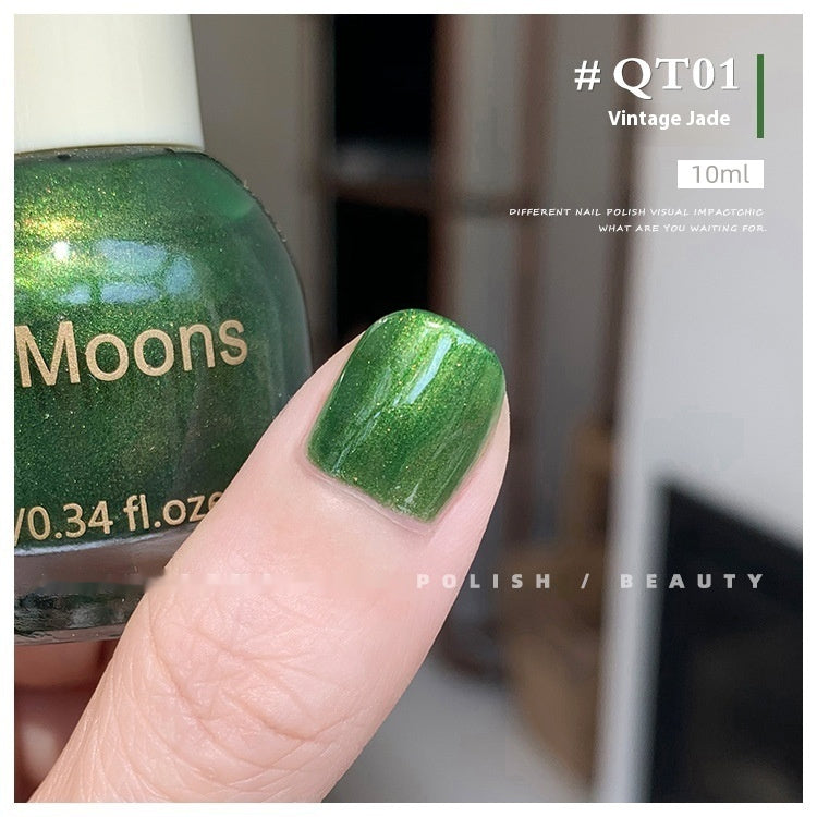 Moons White Sequins Nail Polish Baking-free And Tear-free