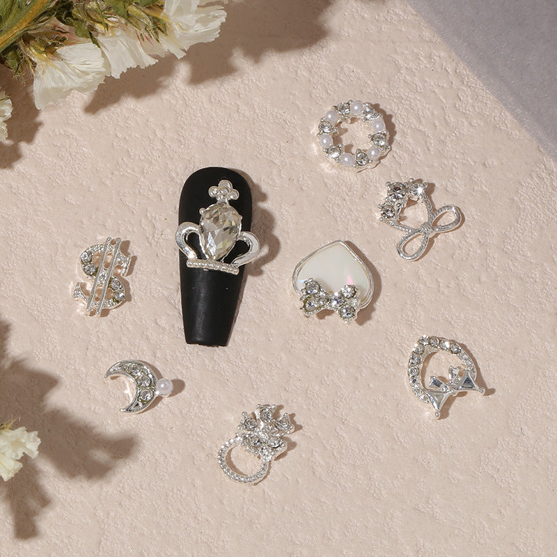 Alloy Nail Art Decorations Moon Flower And Butterfly Nail Studs