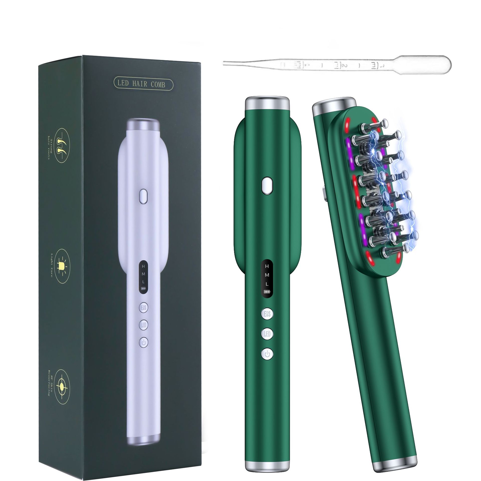 Color-light Microcurrent Scalp Treatment Massager Comb