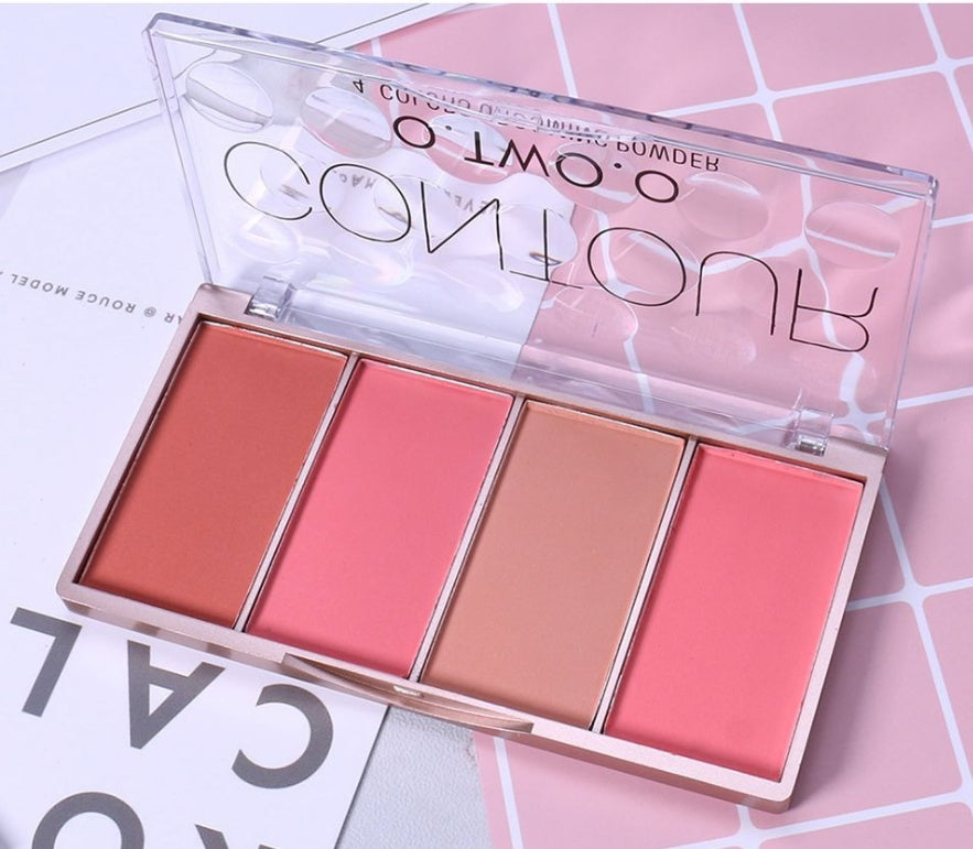 O. Two. O Rose Gold Four-color Highlight Blush