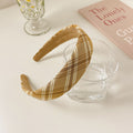 Wide Version Thick Solid Color Striped Plaid Headband