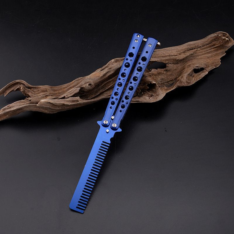 Folding Butterfly Comb Knife Stainless Steel Practice