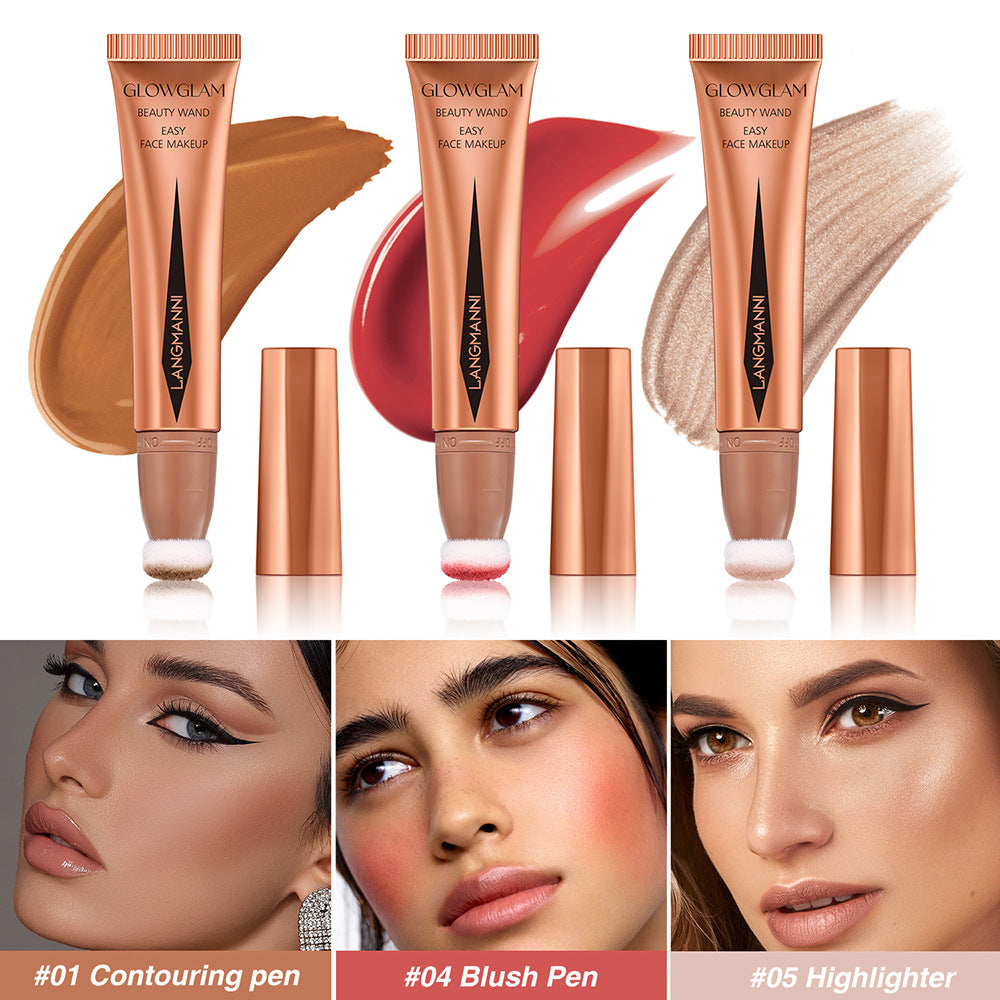 Langmanni Air Cushion Repair Blush Highlight Combination Multi-color Makeup
