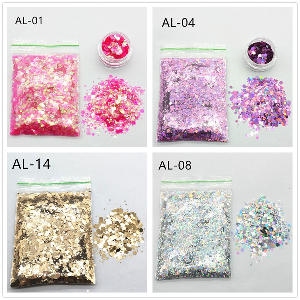 10g Nail Art Big Sequins Mixed Sequins Glitter Powder