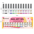 12 Colors Pull Glue 3D Painted Nail Pull Glue