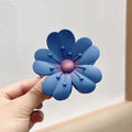 Frosted Large Egg Flower Barrettes Women