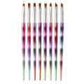 Petal shape colorful nail brush set