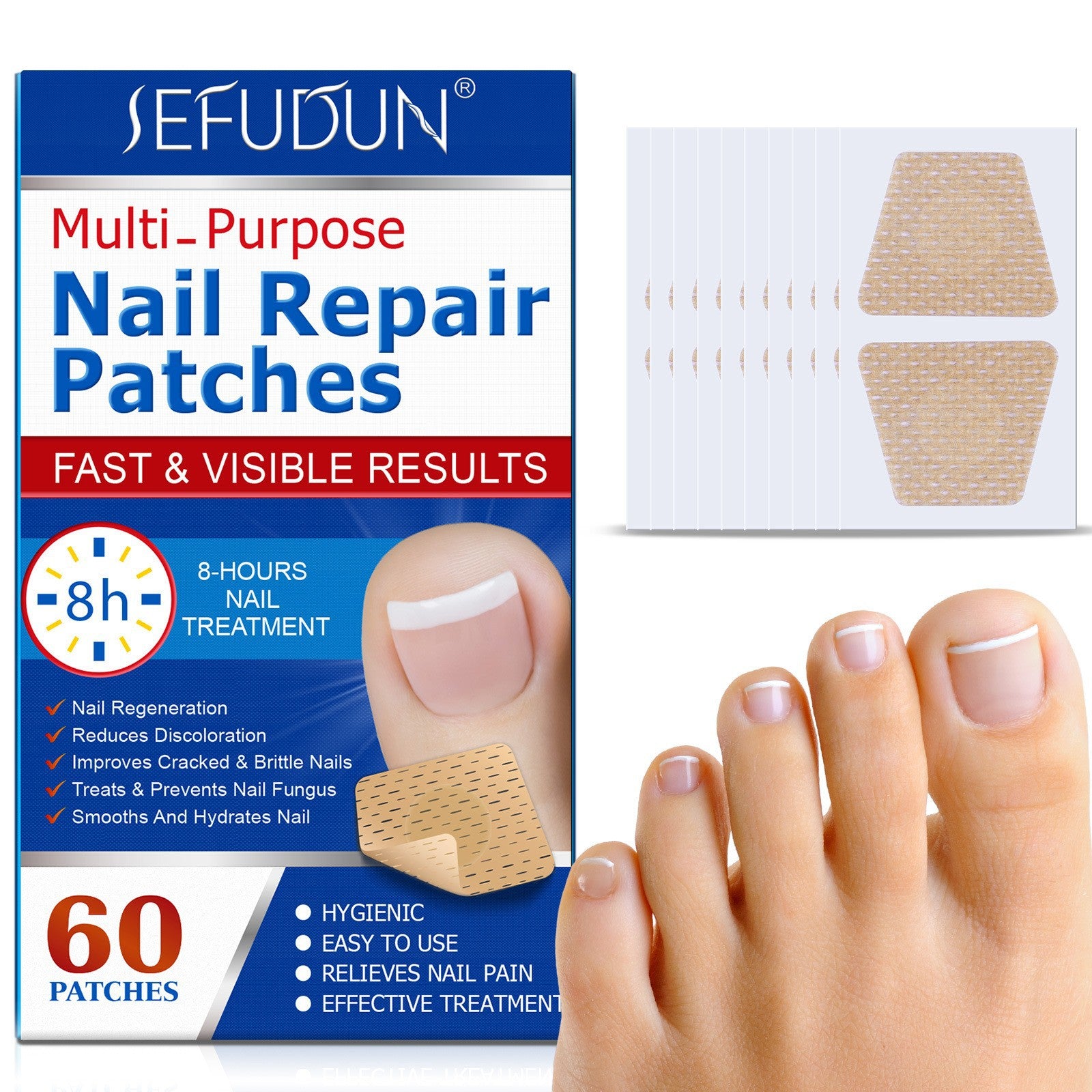 Sefundun Nail Sticker Inlay Nail Gray Nail Thick Nail Correction Stickers