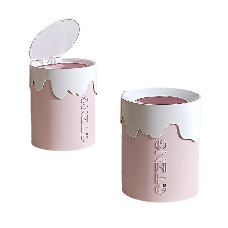 Ice Cream Rabbit Ears Bowknot Trash Can