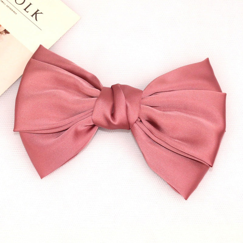 Retro Oversized Spring Clip Pearl Bow Tiara Card