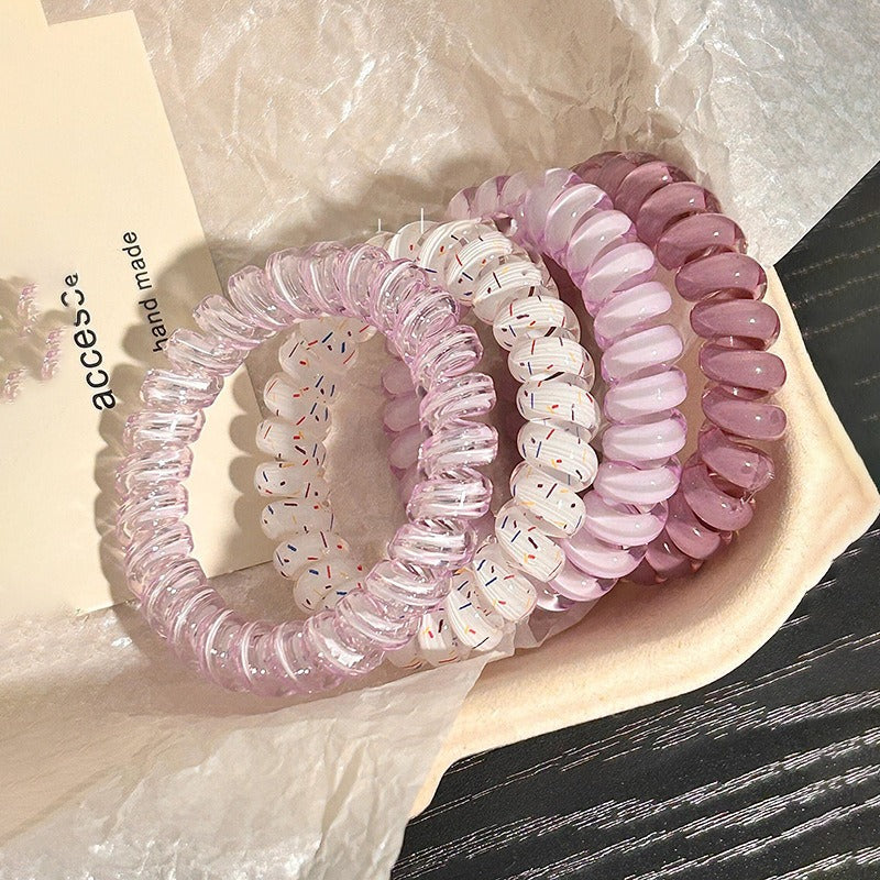 Telephone Wire Hair Ties Hair Rope Hair-binding High Elasticity Not Tight Hair