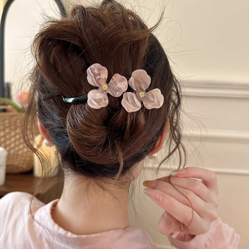 Retro Flower Back Head Updo Bobby Pin