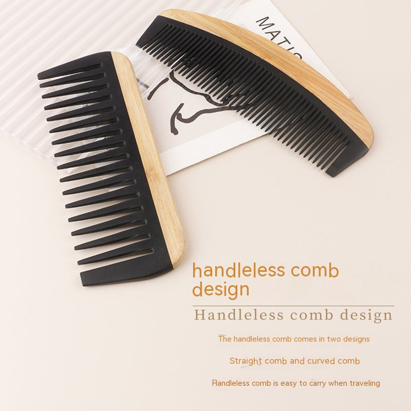 Hair Shunfa Electric Bamboo And Wood Splicing Comb Big Tooth Styling Comb