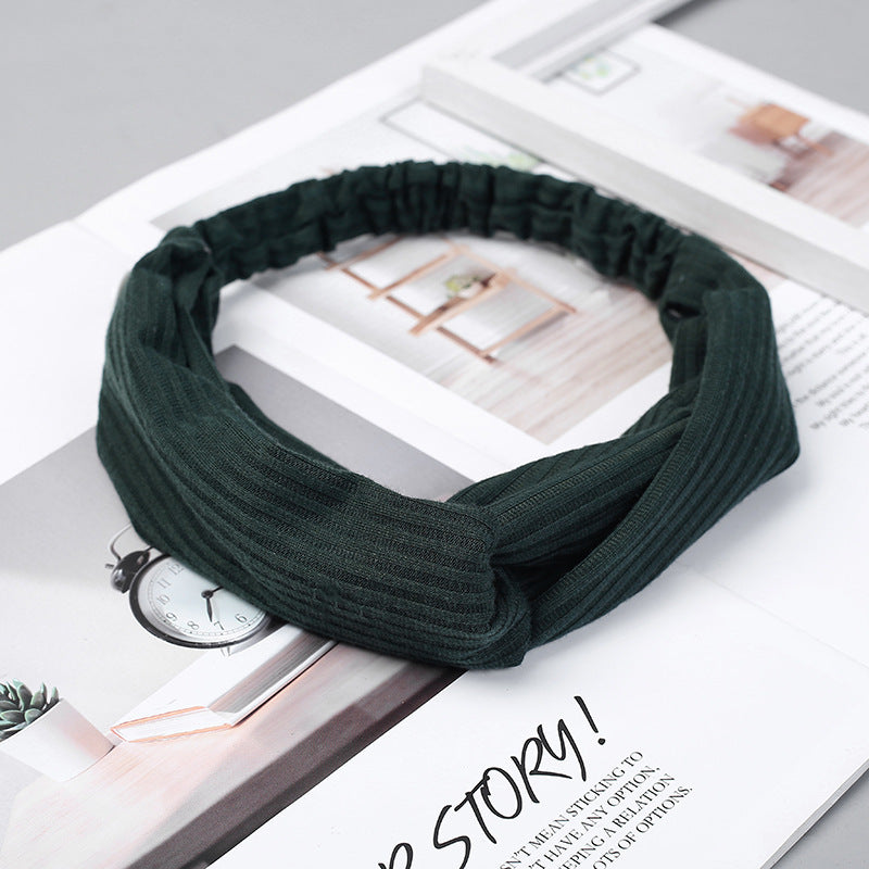 Hairband Cross Knitted Thread Hairware