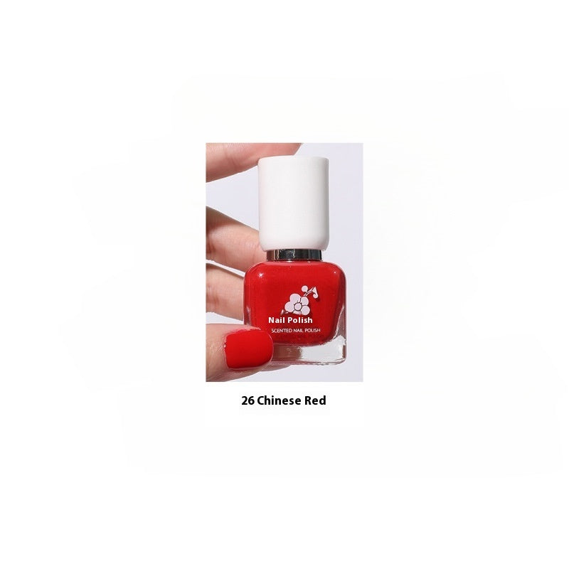 Wutering Water-based Quick-drying Baking-free Long-lasting Tearable Popular Color White Fragrance-retaining Nail Polish